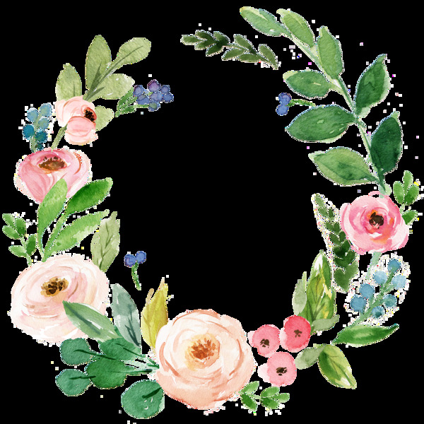 唯美花環(huán)卡通透明素材