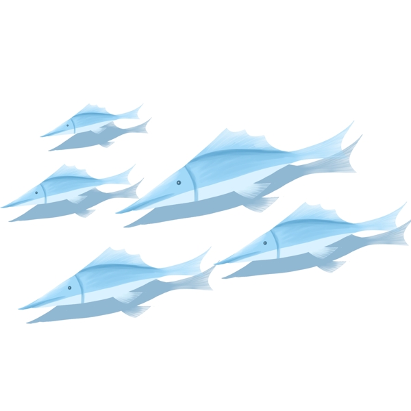 深海动物蓝色鱼群