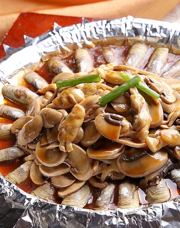 海鲜口蘑蛏子图片