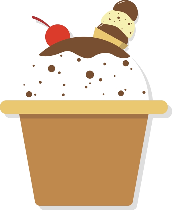 美味巧克力冰淇淋造型