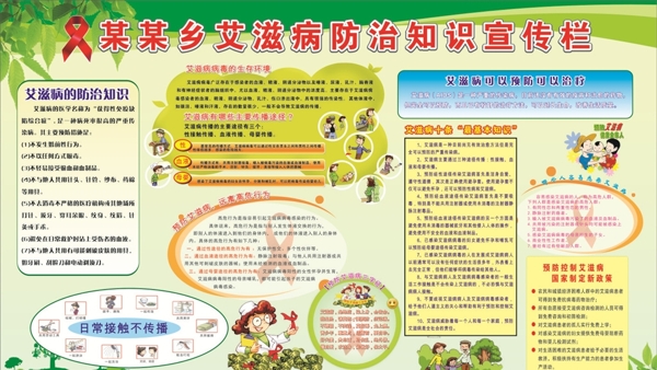 艾滋病防治知識宣傳欄