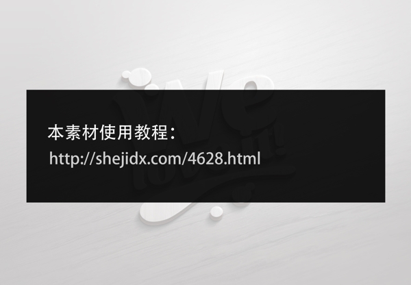 立體白色商標(biāo)樣機(jī)