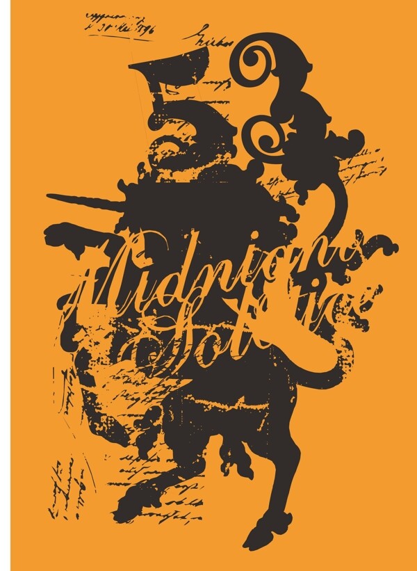 印花矢量圖文字英文動物獅子免費(fèi)素材
