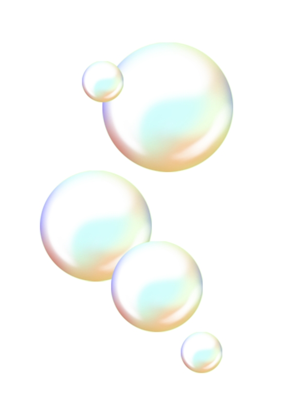 晶莹的漂浮泡泡插画