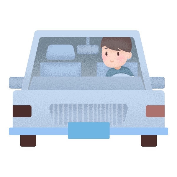 可愛風(fēng)免開車的男孩摳元素