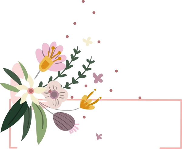 花紋圖案元素標(biāo)簽可商用