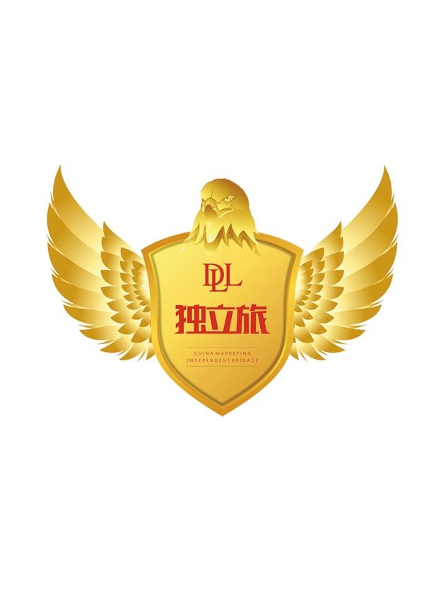 獨(dú)立團(tuán)金色漸變LOGO