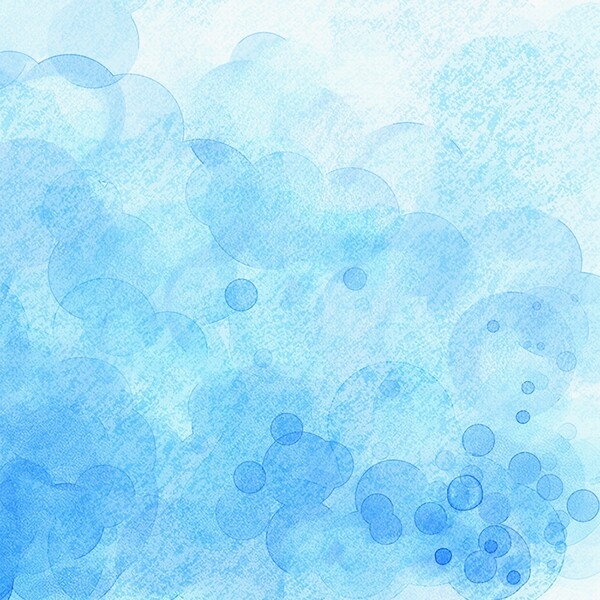 蓝色水粉水彩泡泡背景