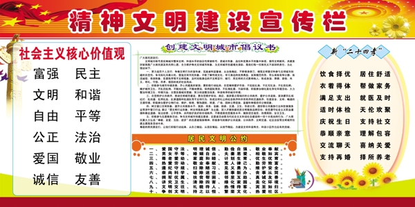 精神文明建設(shè)宣傳欄圖片