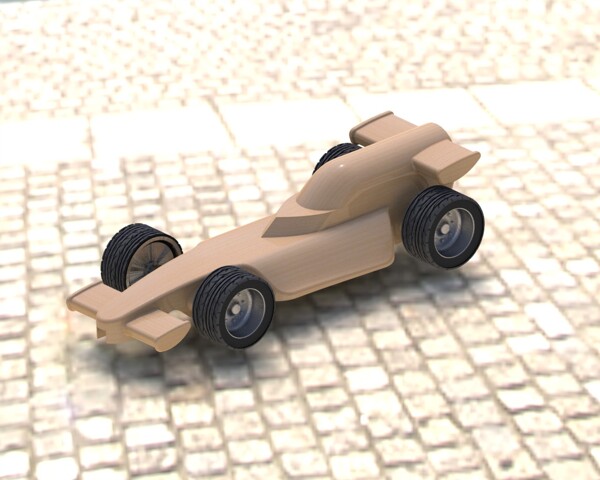 F1的木制玩具車