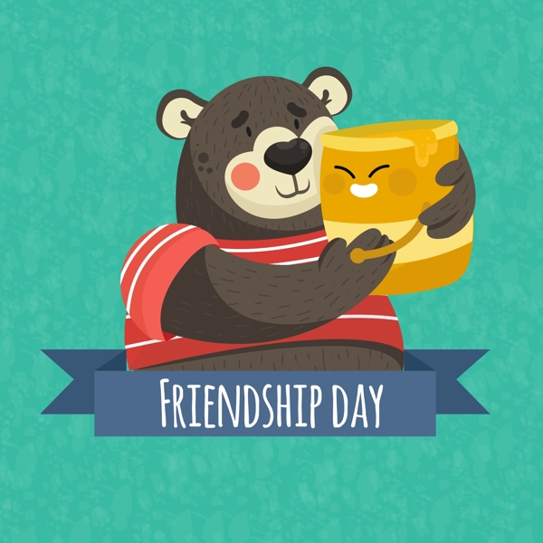 小熊和蜂蜜的友谊日海报