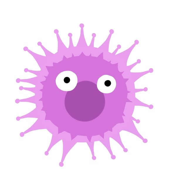 粉色的有害细菌插画