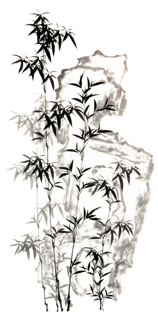 水墨竹圖片