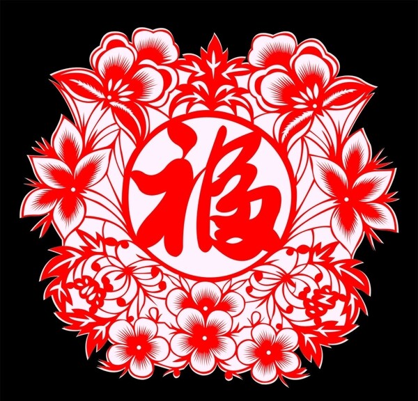 福剪紙圖片