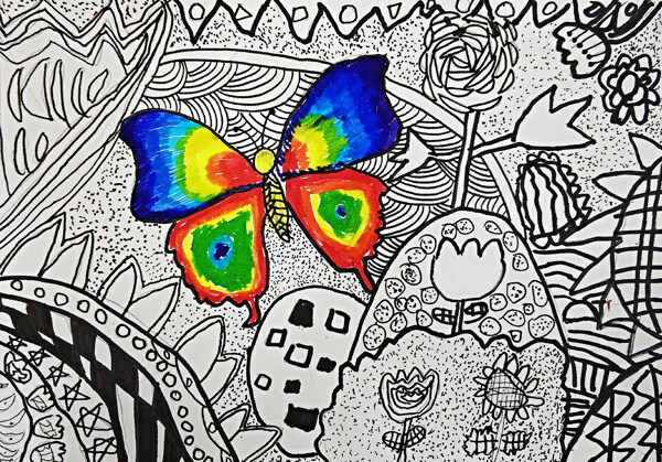 儿童画蝴蝶