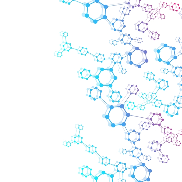 彩色分子结构背景图片