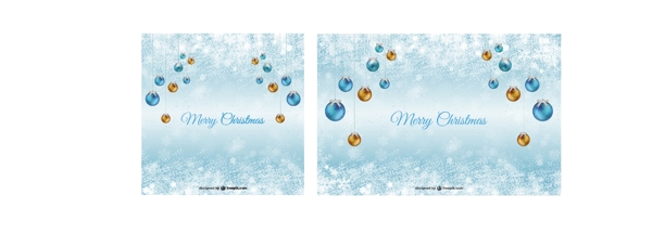 蓝色圣诞背景与挂小玩意