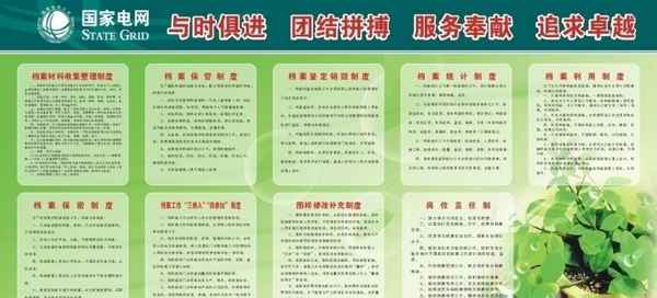 電業(yè)局檔案室展板模版圖片