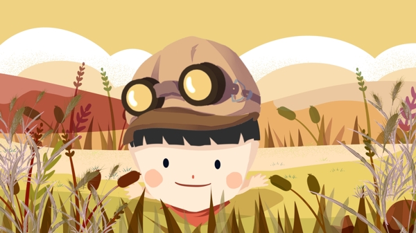 原創(chuàng)插畫秋天你好
