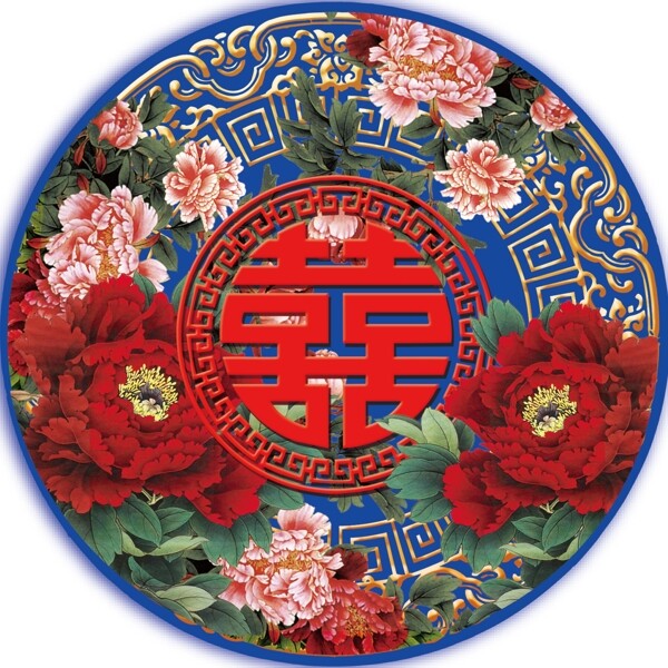 中式婚禮圓背景