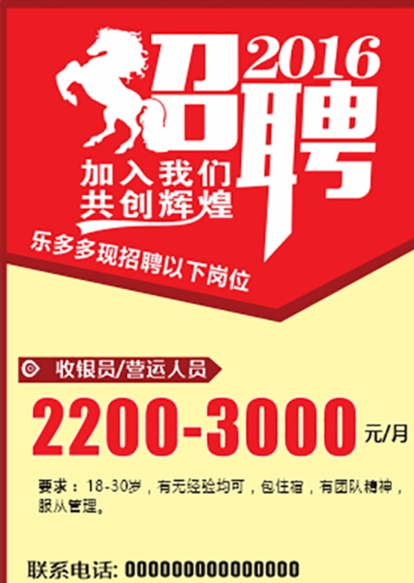 招聘海報