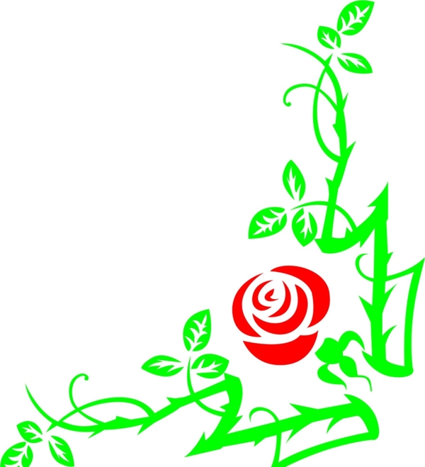 薔薇玫瑰花邊花紋