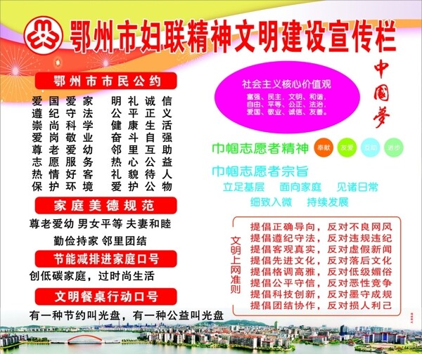 婦聯(lián)精神文明建設(shè)宣傳欄