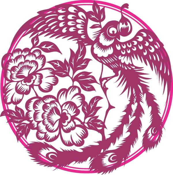 鳳凰剪紙