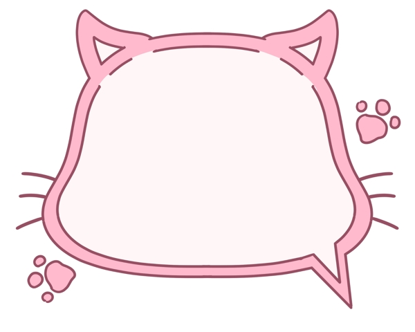 粉色的动物猫咪边框