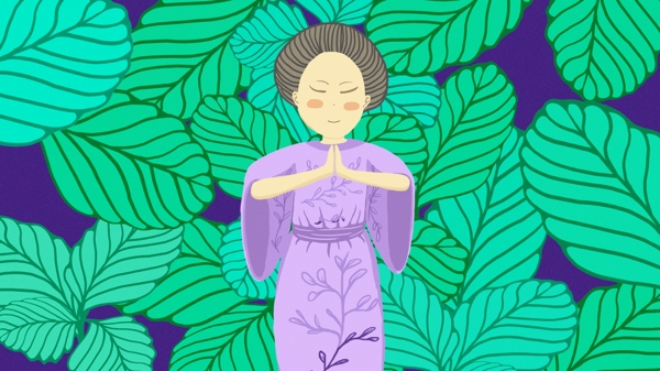 綠葉婆婆插畫