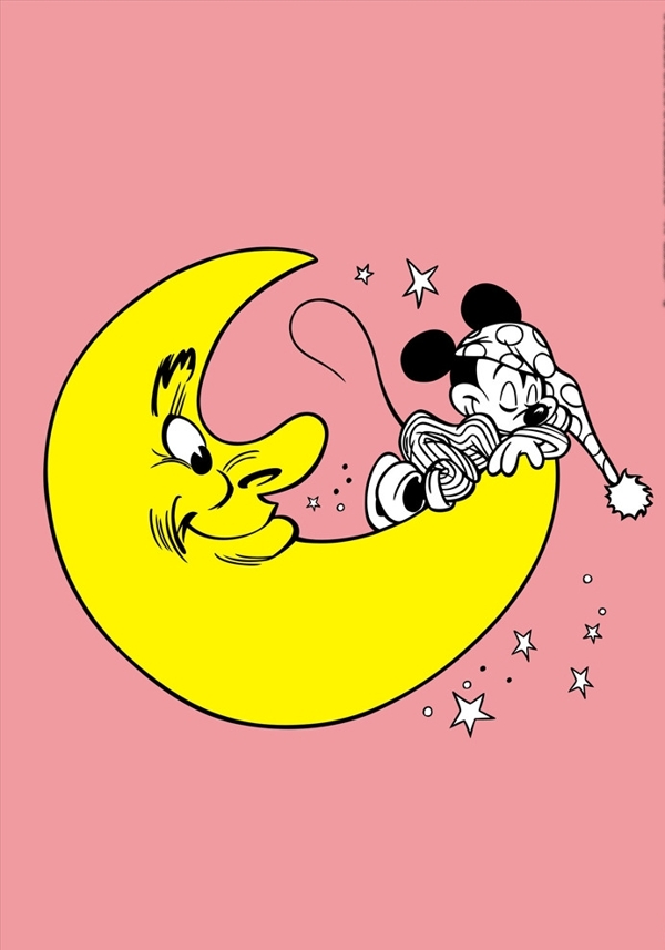 迪士尼月亮米老鼠矢量图下载