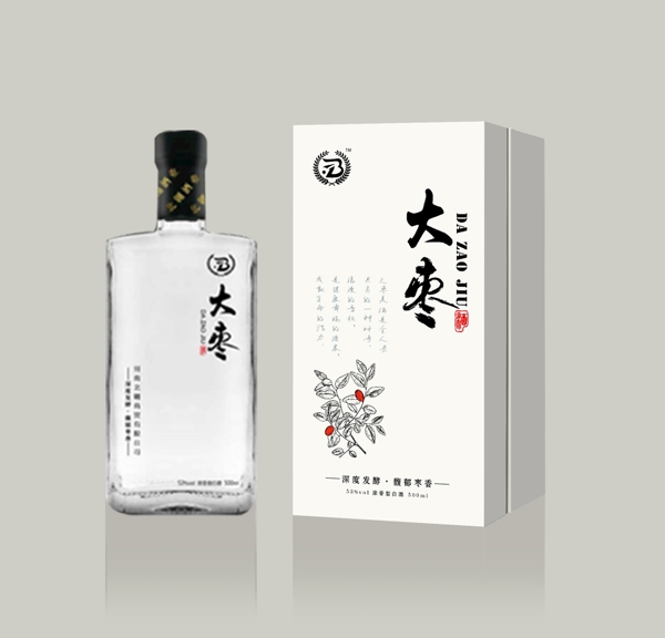 大棗酒包裝平面圖