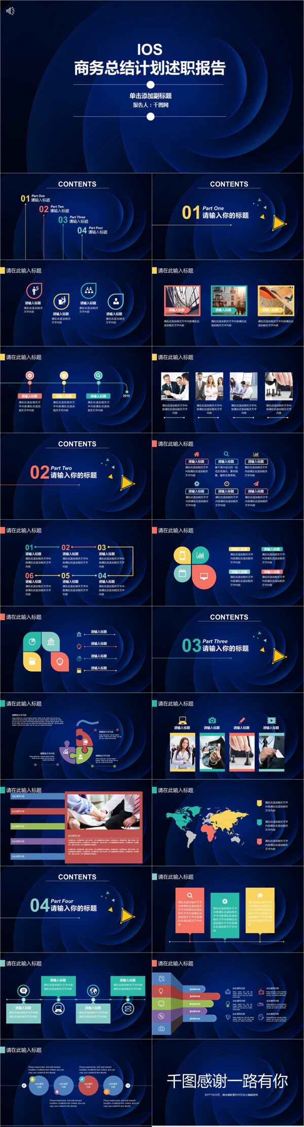IOS商業(yè)述職報告ppt免費下載