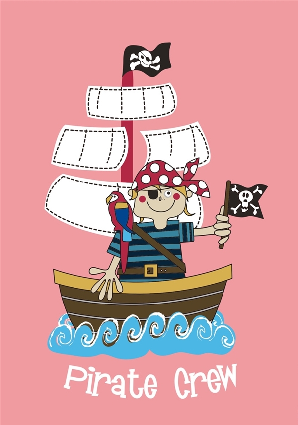 卡通海盗船长矢量图下载