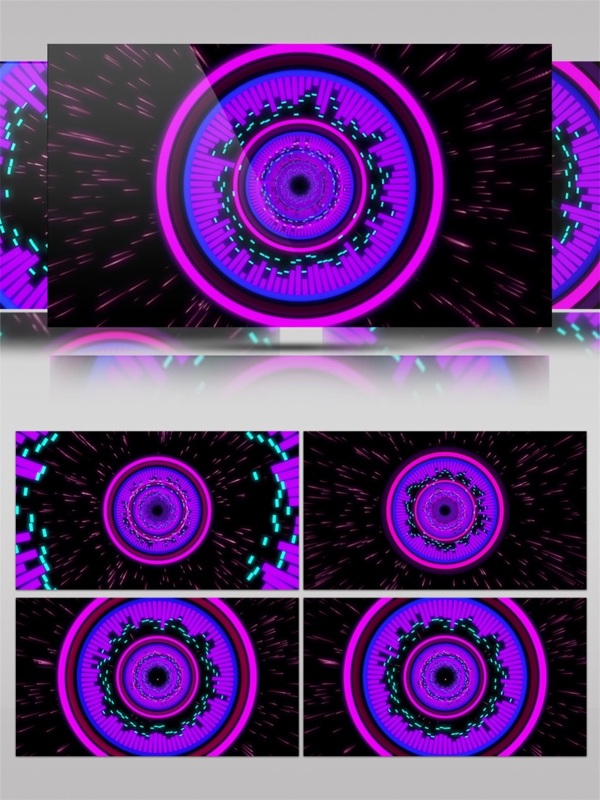 紫色音乐光环高清视频素材
