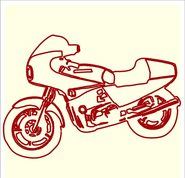 矢量摩托車圖片