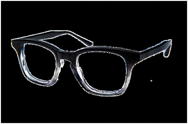 黑框眼镜半侧面图免抠png透明素材