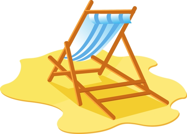 沙滩木头躺椅