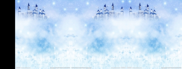 梦幻童话城堡雪景