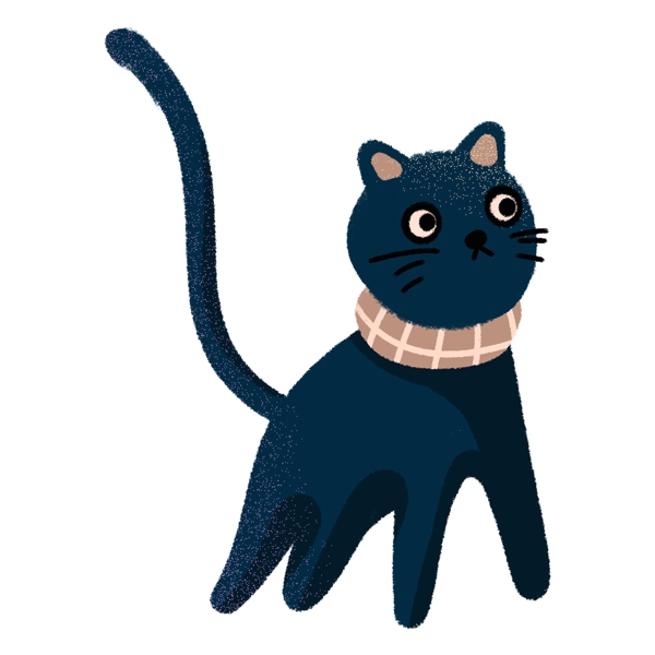 宠物黑色小猫可商用元素
