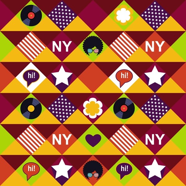 纽约时尚元素图标图片
