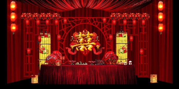 中式婚礼舞台