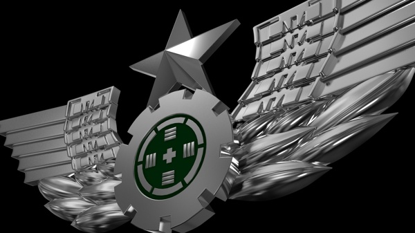 陆军胸标3D模型