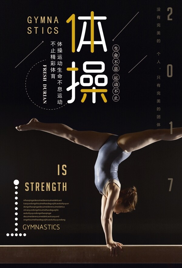 简洁时尚体操运动海报设计