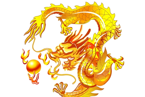 中國圖騰金龍喜珠