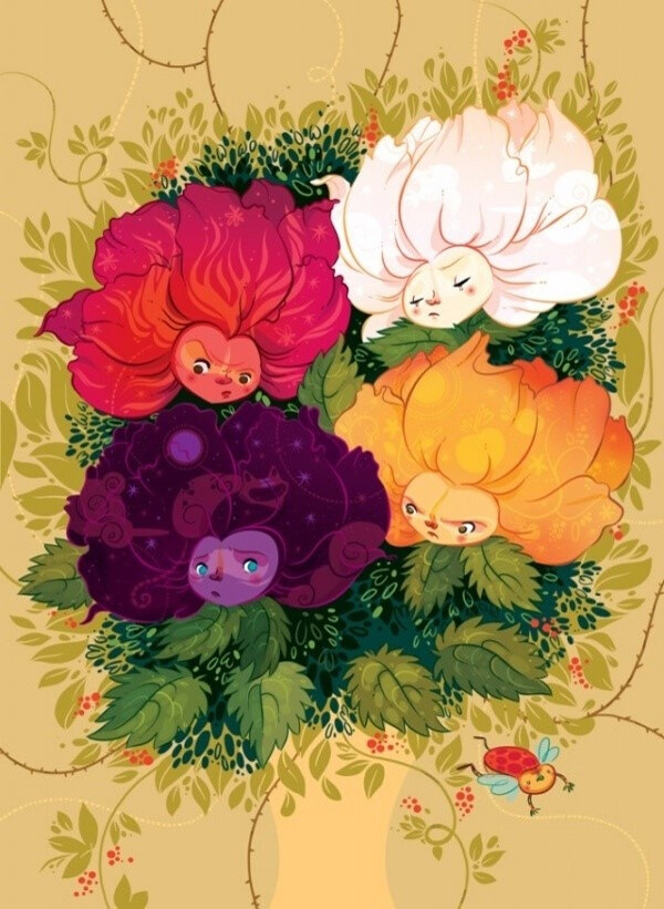 位圖插畫時尚插畫卡通插畫植物插畫免費素材