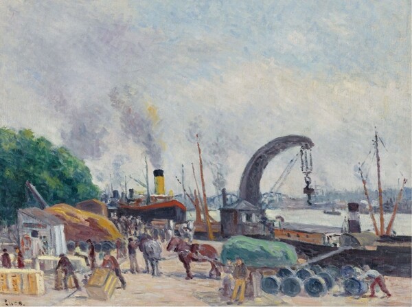 MaximilienLuceTheQuayofBercy1925画家风景画静物油画建筑油画装饰画