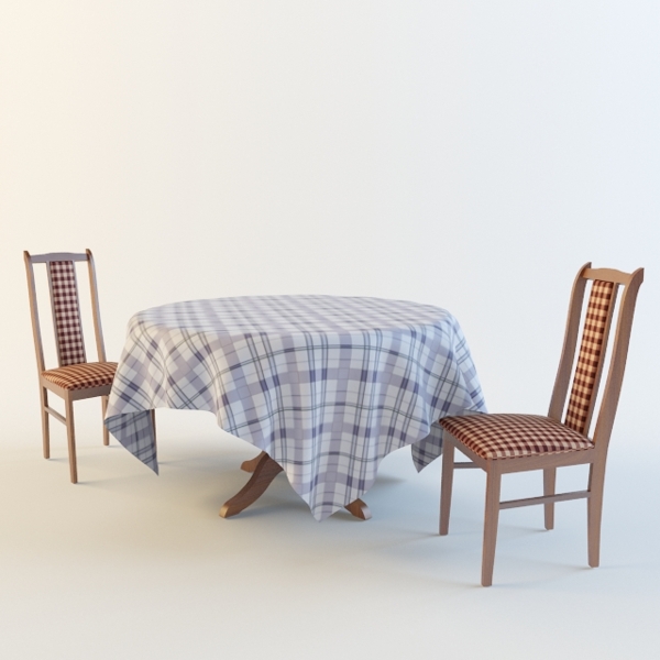 现代中式温馨餐桌椅3d模型
