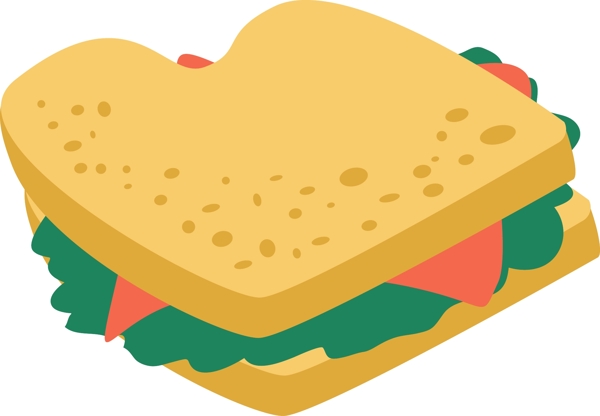 美味食物三明治免扣图标