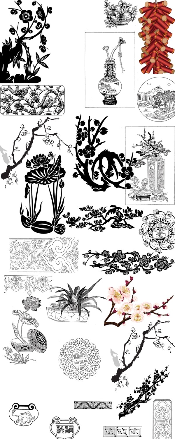 中国花纹图案图片